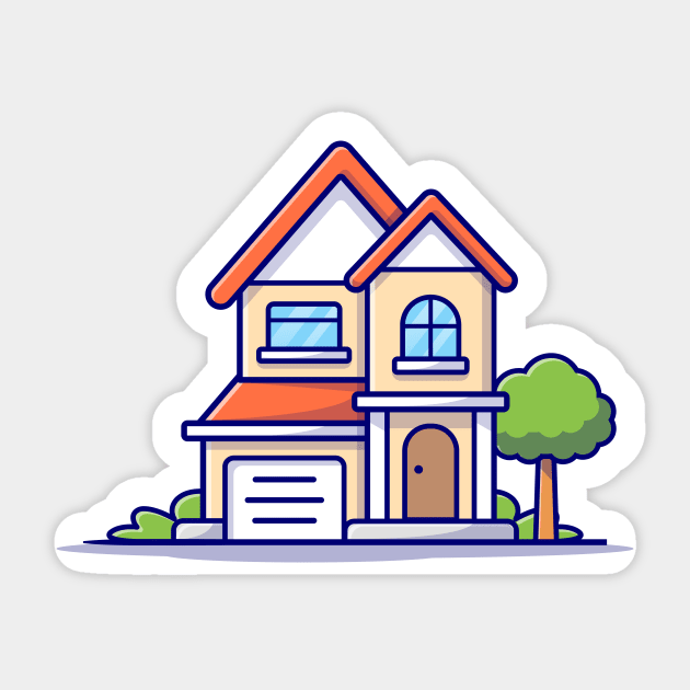 House Building 3 Building Sticker TeePublic
